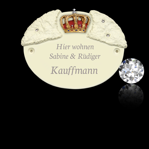 T&uuml;rschilder mit Kristallen