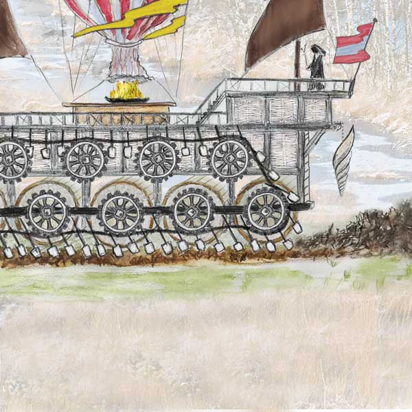 Die Torfabbaumaschine Moorget&uuml;m